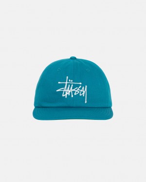 Stussy Basic Strapback Caps Teal | Israel-02659