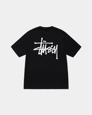 Stussy Basic Stüssy Tee T-Shirt Black | Israel-38179