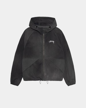 Stussy Beach Shell Wave Dye Jackets Black | Israel-17426