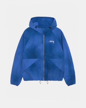 Stussy Beach Shell Wave Dye Jackets Blue | Israel-42761