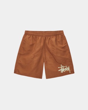 Stussy Big Basic Water Shorts Coffee | Israel-30957