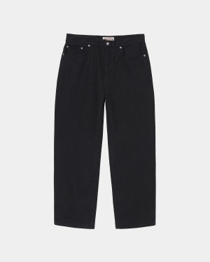 Stussy Big OL' Overdyed Jeans Black | Israel-28106