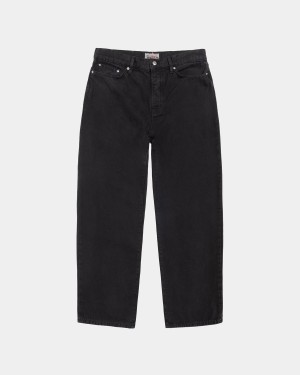 Stussy Big OL' Washed Canvas Jeans Black | Israel-47632