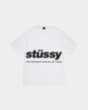 Stussy Blur Tee T-Shirt White | Israel-64837