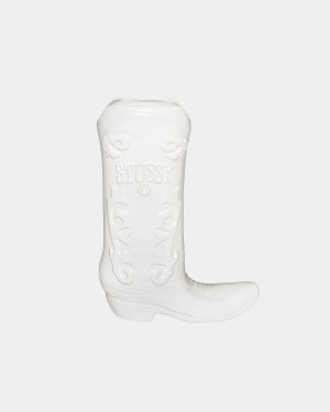 Stussy Ceramic Boot Vase Accessories White | Israel-75123