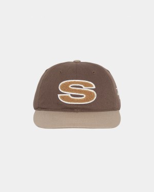 Stussy Chenille S Low Pro Caps Brown | Israel-74019