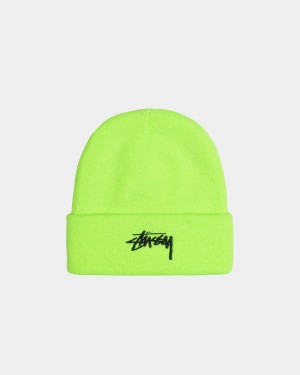 Stussy Cuff Stock Beanie Green | Israel-53287