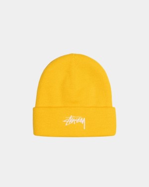 Stussy Cuff Stock Beanie Mustard | Israel-50387