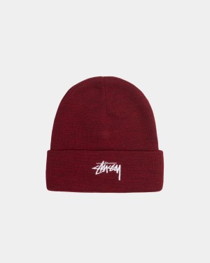 Stussy Cuff Stock Beanie Red | Israel-12698