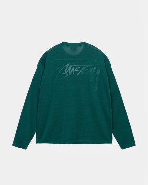 Stussy Football Sweater Green | Israel-95460