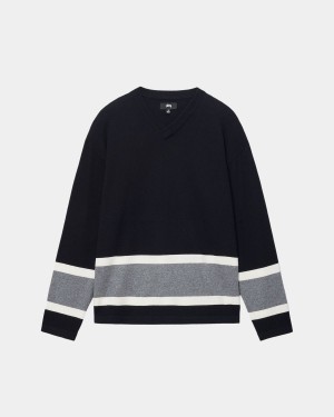 Stussy Hockey Sweater Black | Israel-12759