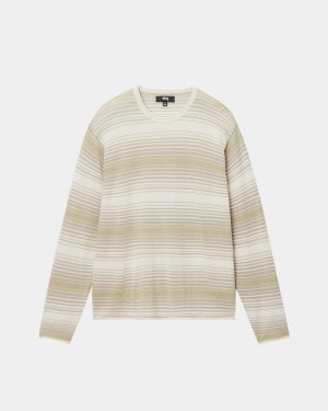 Stussy Horizontal Stripe Sweater Beige | Israel-23087