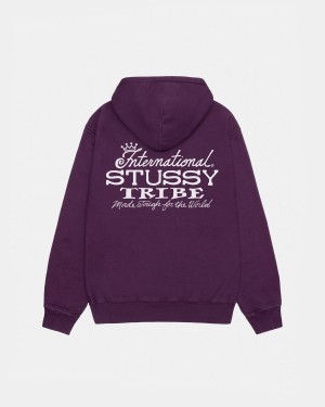 Stussy Ist Pigment Dyed Hoodie Purple | Israel-70135