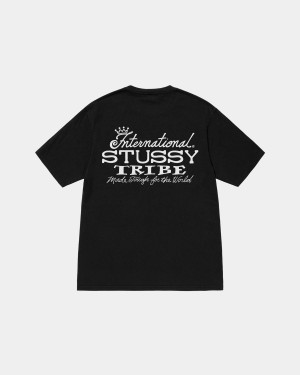 Stussy Ist Tee Pigment Dyed T-Shirt Black | Israel-90785