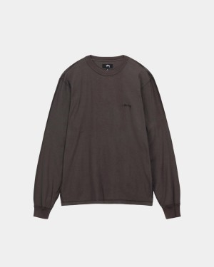 Stussy Lazy LS Tee T-Shirt Black | Israel-74183