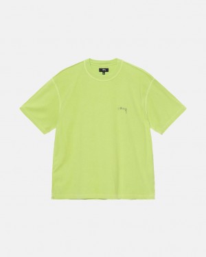 Stussy Lazy Tee T-Shirt Lime | Israel-06421