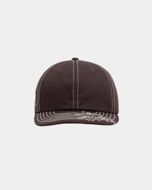 Stussy Low Pro Basic Stitch Strapback Caps Brown | Israel-80719