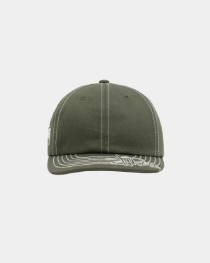 Stussy Low Pro Basic Stitch Strapback Caps Olive | Israel-59632