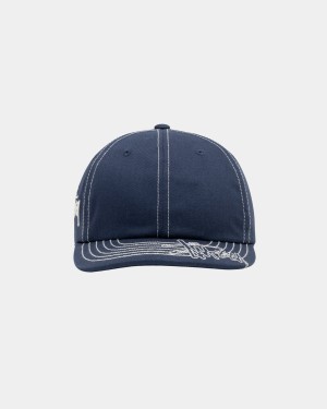 Stussy Low Pro Basic Stitch Strapback Caps Navy | Israel-04769