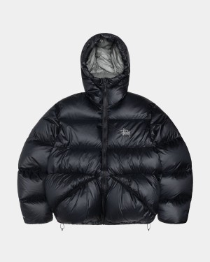 Stussy Micro Ripstop Down Parka Jackets Black | Israel-49706