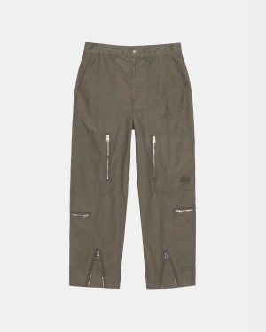 Stussy Nyco Flight Pants Olive | Israel-16257