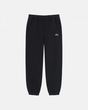 Stussy Overdyed Stock Logo Sweatpants Black | Israel-70264