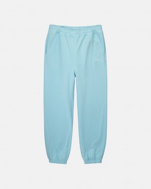 Stussy Overdyed Stock Logo Sweatpants Blue | Israel-95301