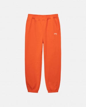 Stussy Overdyed Stock Logo Sweatpants Orange | Israel-47062