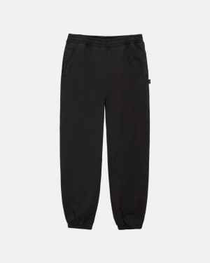 Stussy Pigment Dyed Fleece Pants Black | Israel-13205