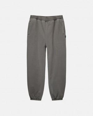 Stussy Pigment Dyed Fleece Pants Charcoal | Israel-98705