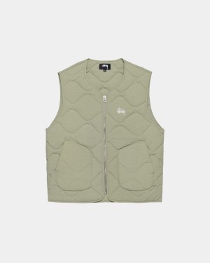 Stussy Recycled Nylon Liner Vest Coyote | Israel-31098