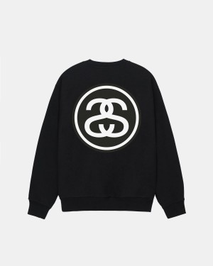 Stussy SS-LINK Crew Sweatshirt Black | Israel-12403