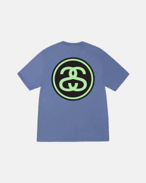 Stussy SS-LINK Tee T-Shirt Blue | Israel-74356