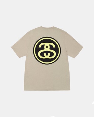 Stussy SS-LINK Tee T-Shirt Khaki | Israel-24607