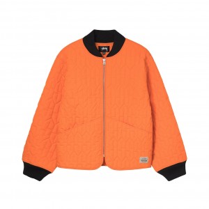 Stussy S Quilted Liner Jackets Orange | Israel-23591