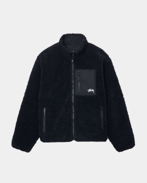 Stussy Sherpa Reversible Jackets Black | Israel-40239