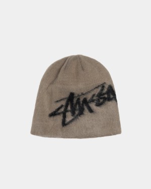 Stussy Skullcap Brushed Out Stock Beanie Brown | Israel-10864