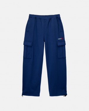 Stussy Sport Cargo Fleece Pants Blue | Israel-39586