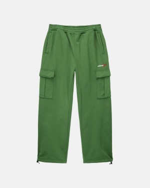 Stussy Sport Cargo Fleece Pants Green | Israel-34028