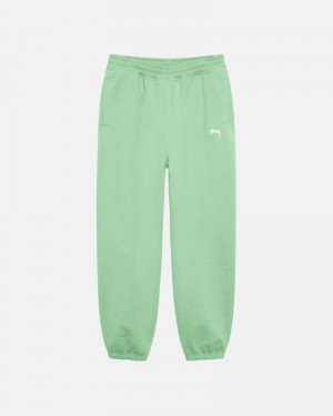 Stussy Stock Logo Sweatpants Green | Israel-26870