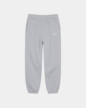 Stussy Stock Logo Sweatpants Grey | Israel-56491