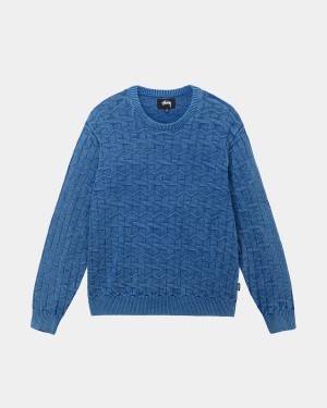 Stussy Strand Sweater Blue | Israel-41759