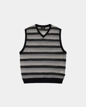 Stussy Striped Vest Black | Israel-19572