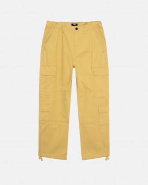 Stussy Surplus Cargo Ripstop Pants Yellow | Israel-30269