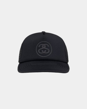 Stussy Trucker SS-LINK Snapback Caps Black | Israel-50934