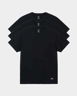 Stussy Undershirts T-Shirt Black | Israel-92061