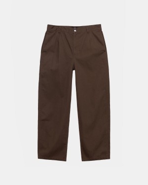 Stussy Workgear Trouser Twill Pants Brown | Israel-21754