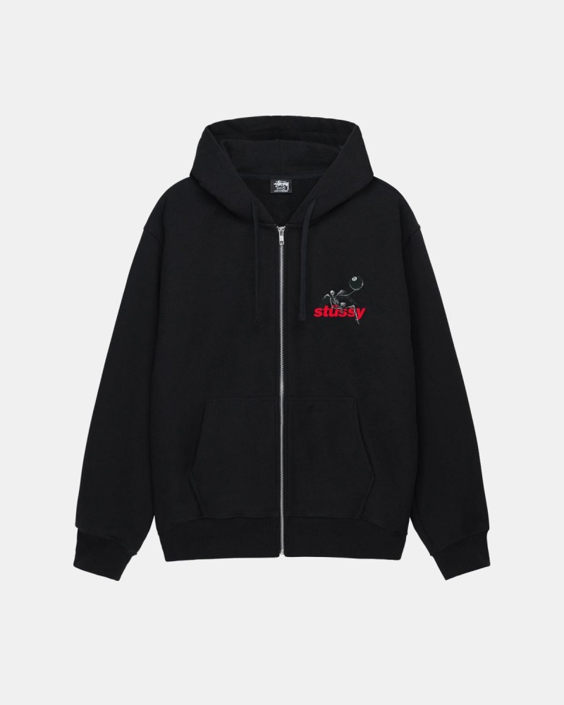 Stussy Apocalypse Zip Hoodie Black | Israel-46258