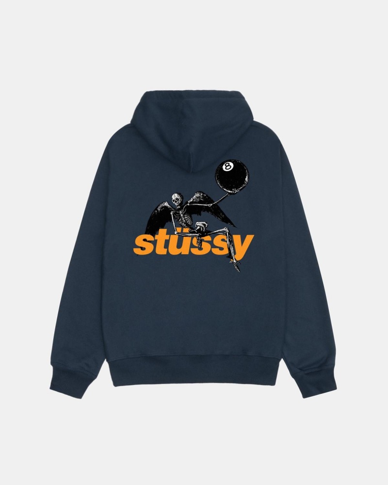 Stussy Apocalypse Zip Hoodie Navy | Israel-92708