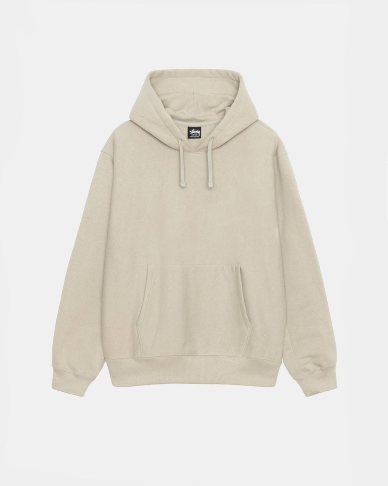 Stussy Back Applique Hoodie Khaki | Israel-58276